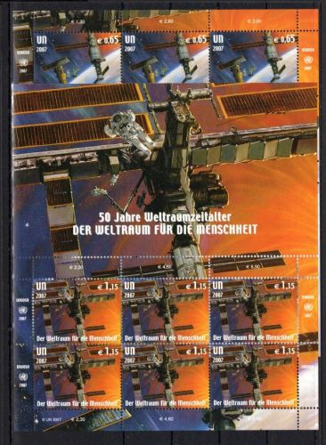 UNO Wien Kleinbögen MiNr. 518-519 postfrisch Weltraum