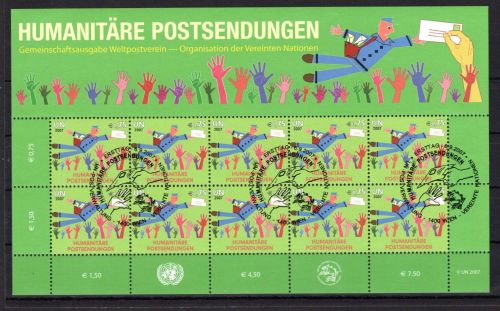 UNO Wien Kleinbogen MiNr. 512 ESst UPU