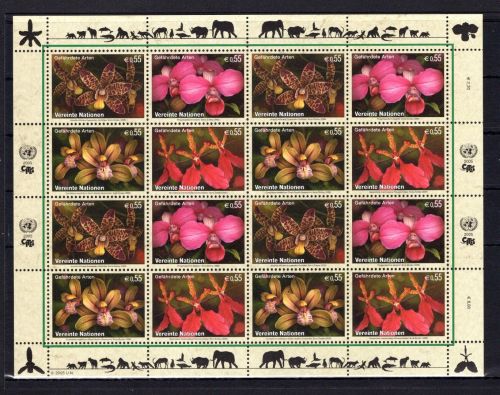 UNO Wien Kleinbogen MiNr. 435-438 postfrisch gefährdete Arten