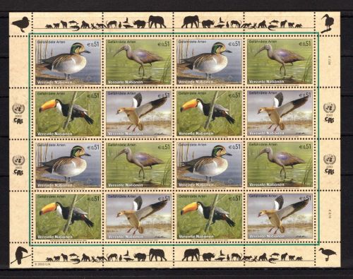 UNO Wien Kleinbogen MiNr. 389-392 postfrisch gefährdete Arten