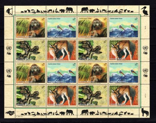 UNO Wien ZD-Bogen MiNr. 287-290 postfrisch gefährdete Arten