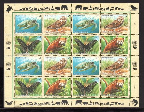 UNO Wien ZD-Bogen MiNr. 248-251 postfrisch gefährdete Arten