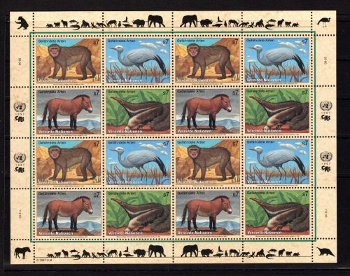 UNO Wien ZD-Bogen MiNr. 222-223 postfrisch gefährdete Arten