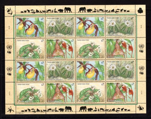 UNO Wien ZD-Bogen MiNr. 205-208 postfrisch gefährdete Arten