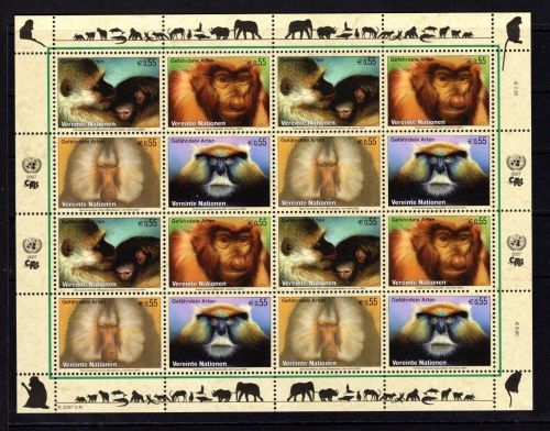 UNO Wien ZD-Bogen MiNr. 485-488 postfrisch gefährdete Arten