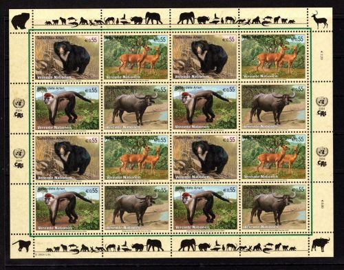 UNO Wien ZD-Bogen MiNr. 526-529 postfrisch gefährdete Arten