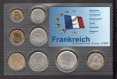 Frankreich KMS verschiedene Prägejahre im Blister ST