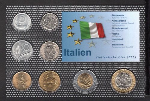 Italien KMS verschiedene Prägejahre im Blister ST