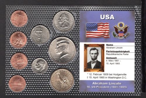 USA KMS verschiedene Prägejahre im Blister ST