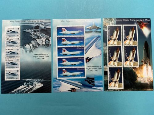 Gibraltar Kleinbogensatz 2003 MiNr. 1036-1041 postfrisch Flugzeug