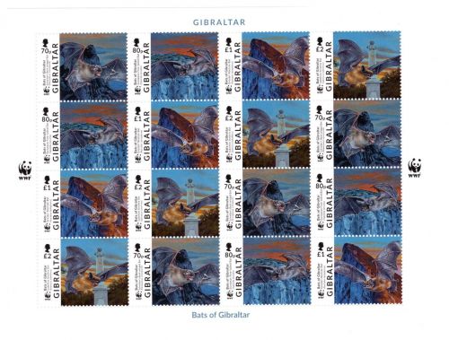 Gibraltar Zusammendruck-Kleinbogen MiNr. 1832-1835 postfrisch Fledermäuse
