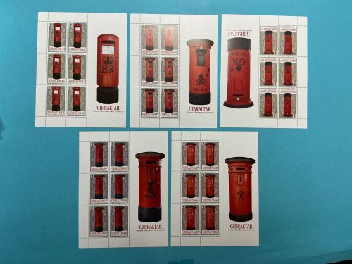 Gibraltar Kleinbogensatz MiNr. 1751-1754 postfrisch Briefkästen
