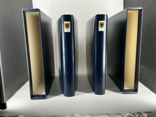 2 Safe "Skai" Ringbinder/ Kassette Blau gebraucht