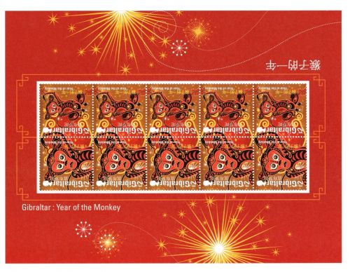 Gibraltar Zusammendruck-Kleinbogen MiNr. 1715-1716 Monkey postfrisch