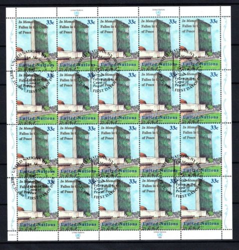 UNO New York 20er Bogen MiNr. 826 ESst Dag Hammarskjöld-Medaille