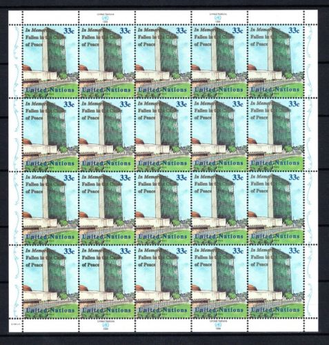 UNO New York 20er Bogen MiNr. 826 postfrisch Dag Hammarskjöld-Medaille