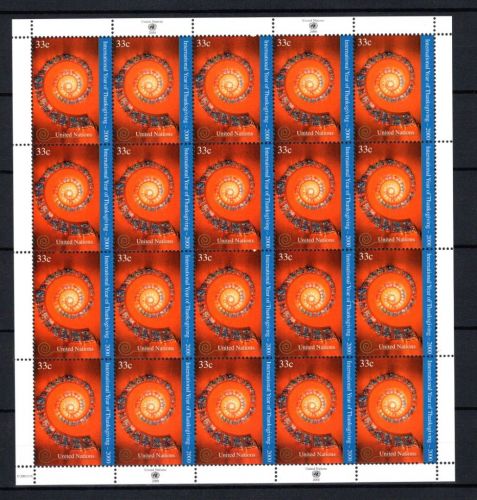 UNO New York 20er Bogen MiNr. 830 postfrisch Jahr der Danksagung