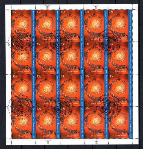 UNO New York 20er Bogen MiNr. 830 ESst Jahr der Danksagung