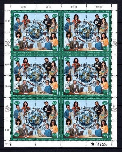 UNO Wien ZD-Bogen MiNr. 294-297 ESst 125 Jahre UPU