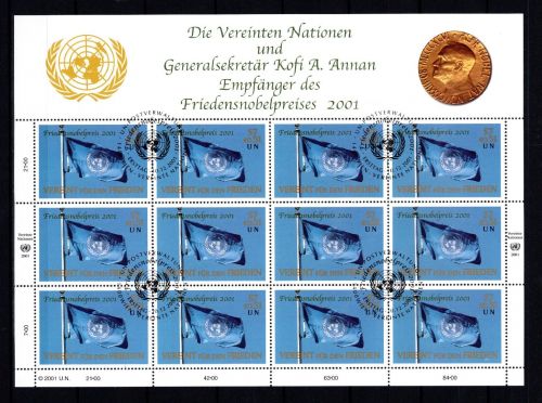 UNO Wien Kleinbogen MiNr. 350 ESst Friedensnobelpreis