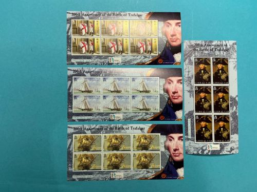 Gibraltar Kleinbogensatz MiNr. 1117-1120 postfrisch Seeschlacht, Schiffe