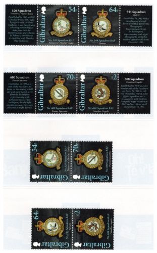Gibraltar Zusamendrucke MiNr. 1697-1700 Flugzeuge: 4 ZD postfrisch