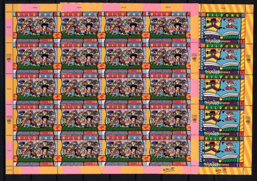 UNO Wien 20er Bogen MiNr. 300-301 postfrisch Bildung