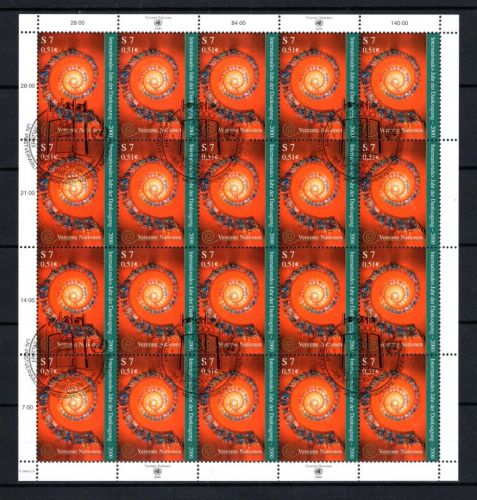 UNO Wien 20er Bogen MiNr. 302 ESst Jahr der Danksagung