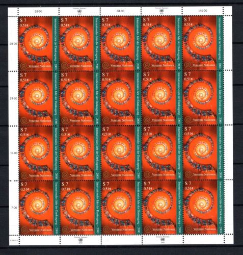 UNO Wien 20er Bogen MiNr. 302 postfrisch Jahr der Danksagung