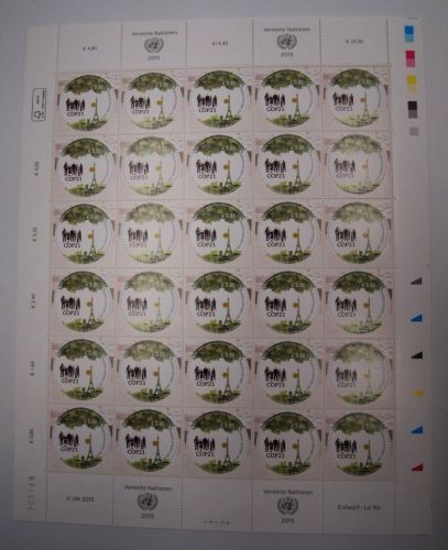 UNO Genf 30er Bogen MiNr. 900 postfrisch Klimakonferenz 2015