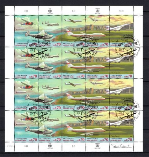 UNO Genf ZD-Bogen MiNr. 314-318 ESst 50 Jahre ECE + ESCAP