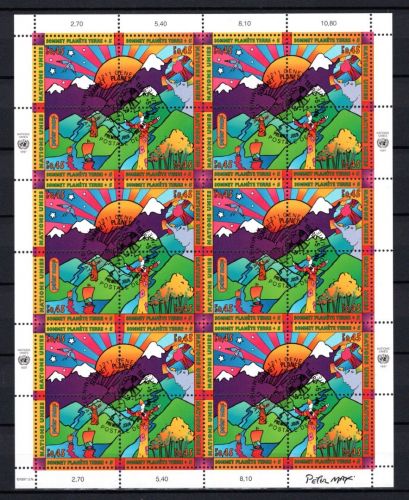 UNO Genf ZD-Bogen MiNr. 309-312 ESst 5. Jahrestag Konferenz UNCED