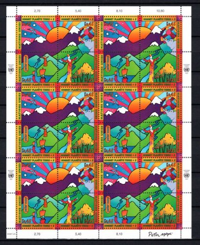 UNO Genf ZD-Bogen MiNr. 309-312 postfrisch 5. Jahrestag Konferenz UNCED