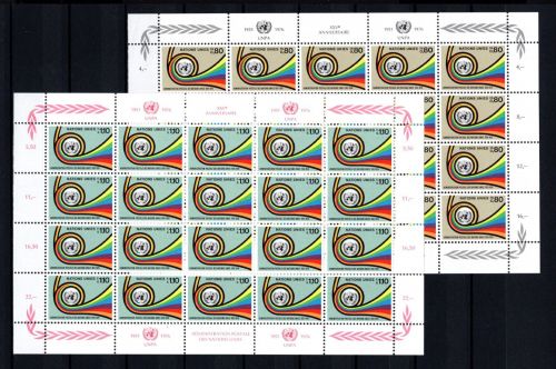 UNO Genf 20er Bögen MiNr. 60-61 postfrisch 25 Jahre Postverwaltung
