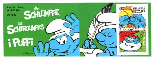 Schweiz Markenheftchen MiNr. 0-174 Ersttagssonderstempel Die Schlümpfe