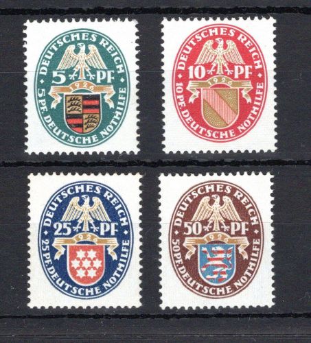 Deutsches Reich MiNr. 398-401 postfrisch 50 Pfg. geprüft Schlegel