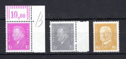 Deutsches Reich MiNr. 435-437 postfrisch 80 Pfg. geprüft Peschl