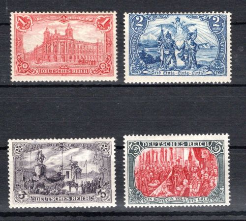 Deutsches Reich MiNr. 78-81 mit Falz geprüft BPP