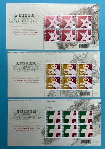 Schweiz Kleinbogensatz MiNr. 2392-2394 Ersttagssonderstempel Wappen