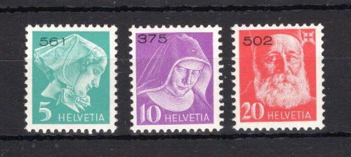 Schweiz Portofreiheit MiNr. 14-16 I z postfrisch