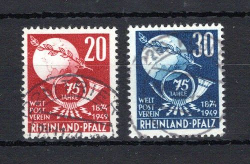 franz. Zone Rheinland-Pfalz MiNr. 51-52 gestempelt