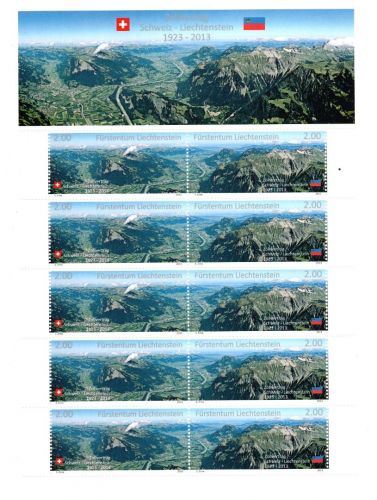 Liechtenstein ZD-Kleinbogen MiNr. 1667-1668 postfrisch Zollvertrag