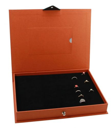 Safe Kassette Leonardo orange für 48 Ringe Nr. 3183, groß Neu