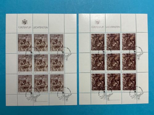 Liechtenstein Kleinbogensatz MiNr. 1652-53 Ersttagssonderstempel Schätze