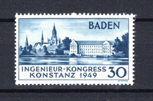 franz. Zone Baden MiNr. 46 II postfrisch Fotoattest Schlegel