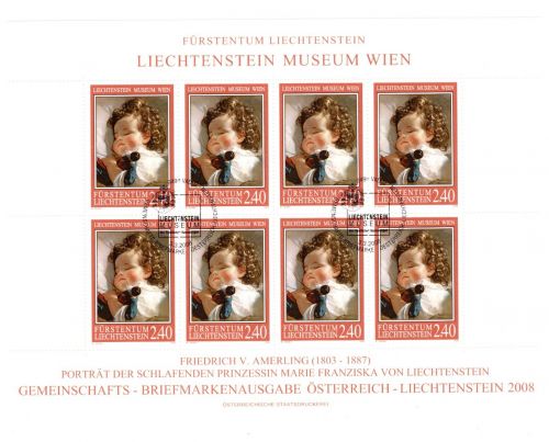 Liechtenstein Kleinbogen MiNr. 1471 Ersttagssonderstempel Gemälde 2008