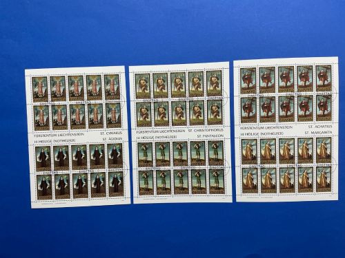 Liechtenstein ZD-Kleinbogensatz MiNr. 1341-1346 Ersttagsstempel Nothelfer