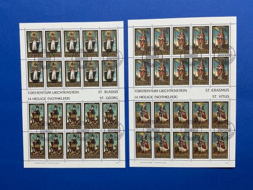 Liechtenstein ZD-Kleinbogensatz MiNr. 1326-1329 Ersttagsstempel Nothelfer