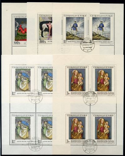 Tschechoslowakei Kleinbögen MiNr. 1839-1843 Ersttagsstempel