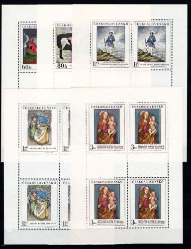 Tschechoslowakei Kleinbögen MiNr. 1839-1843 postfrisch